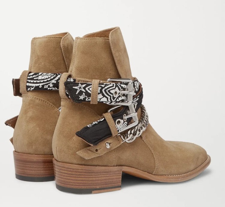 Embellished Suede Jodhpur Boots
