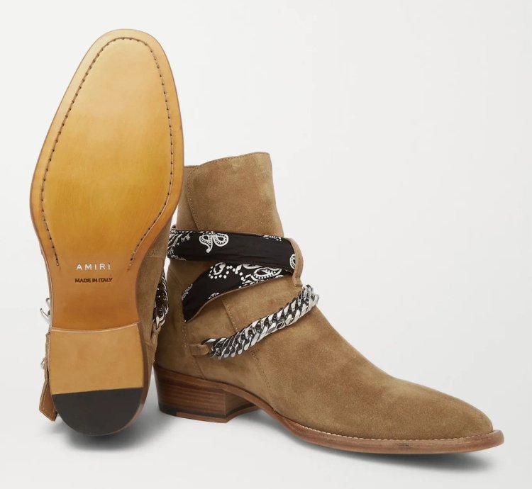Embellished Suede Jodhpur Boots