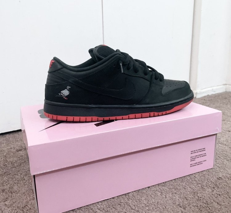 Nike Sb Dunk Low Black Pigeon Jeff Staple