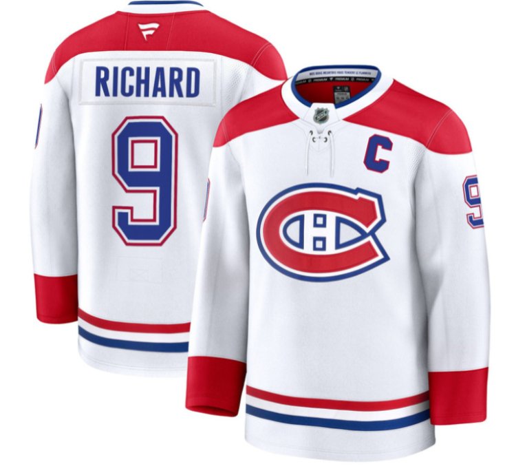 Maurice Richard Jersey 9 Montreal Canadiens Timeless Premium Stitched 2025 Away