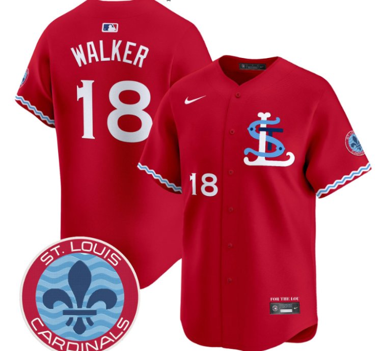 Jordan Walker Jersey 18 St Louis Cardinals City Connect Vapor Premier Limited Stitched
