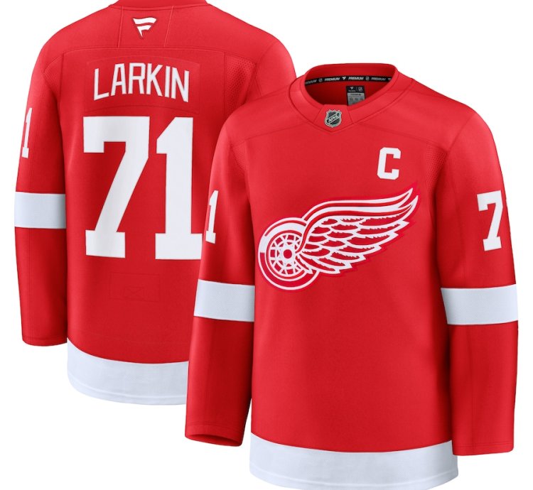 Detroit Red Wings 71 Dylan Larkin Home Premium Jersey Red