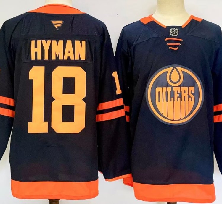Edmonton Oilers 18 Zach Hyman Jersey Stitched