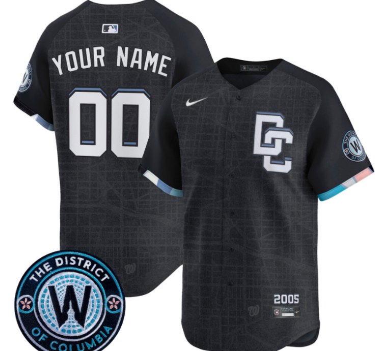 Custom Washington Nationals Jersey 2025 City Connect Vapor Premier Limited Stitched Navy