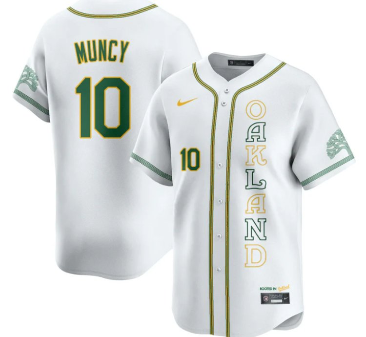 Max Muncy Jersey 10 Oakland Athletics City Connect Concept Stitched White