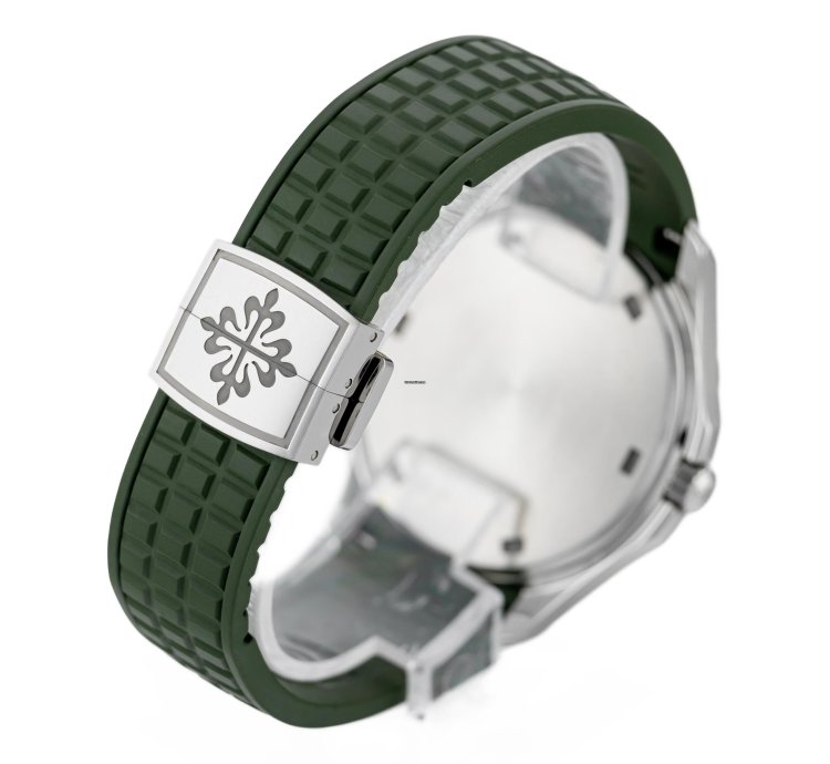 Patek Philippe Aquanaut Luce Diamonds Khaki Green Tropical Strap Ref 5267 200a-011 Full Set