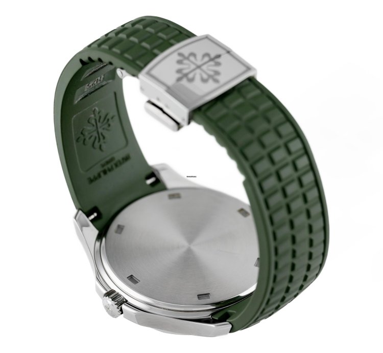 Patek Philippe Aquanaut Luce Diamonds Khaki Green Tropical Strap Ref 5267 200a-011 Full Set