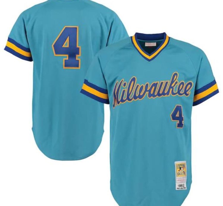 Milwaukee Brewers Paul Molitor Blue 1982 Throwback Pullover Jersey