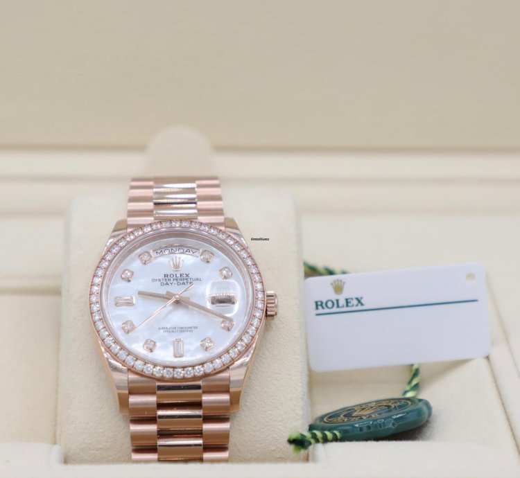 Rolex Day-date 36 2022 New Day-date 36 Mother Of Pearl Dial Rose Gold