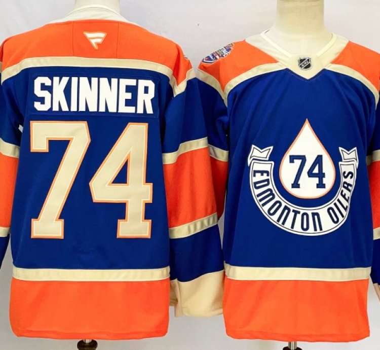 Edmonton Oilers 74 Stuart Skinner Jersey Stitched