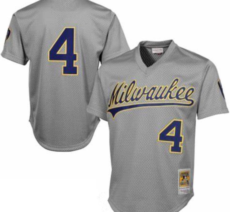 Milwaukee Brewers Paul Molitor Gray 1987 Throwback Pullover Jersey