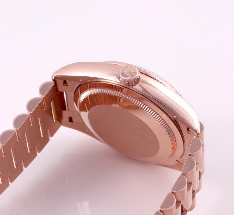 Rolex Day-date 36 2024 Day Date 36 Blue Green Diamond Baguette Rose Gold Everose 128235