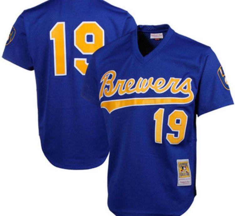 Milwaukee Brewers Robin Yount Blue 1991 Throwback Mesh Pullover Jersey