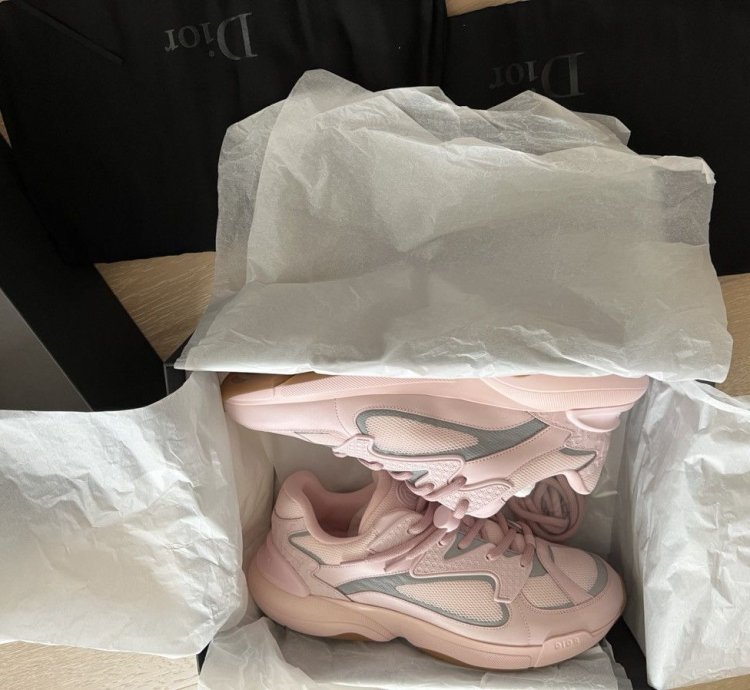 Final Drop - Dior B24 Pale Pink Trainer Sneakers