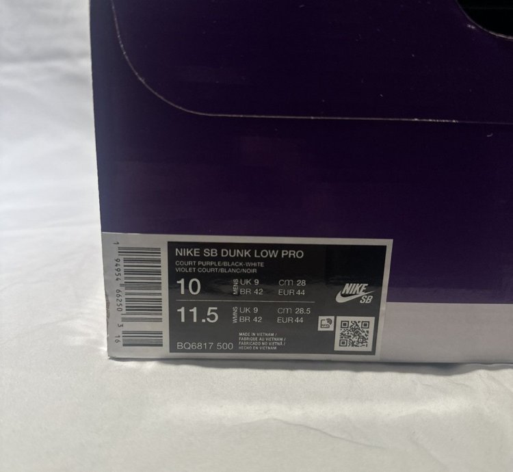 Nike Sb Dunk Low Court Purple