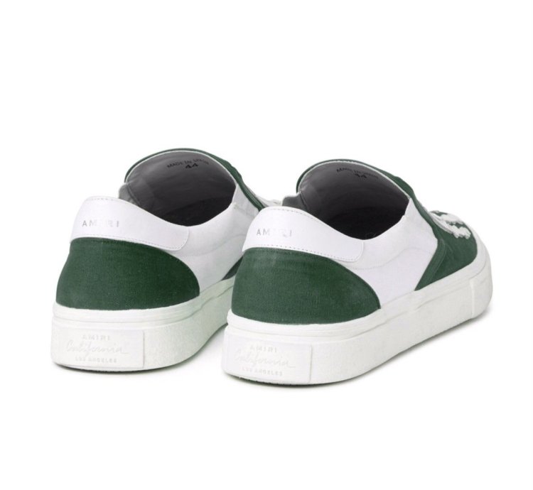 Final Drop Green Amiri Slip On Skel Toes