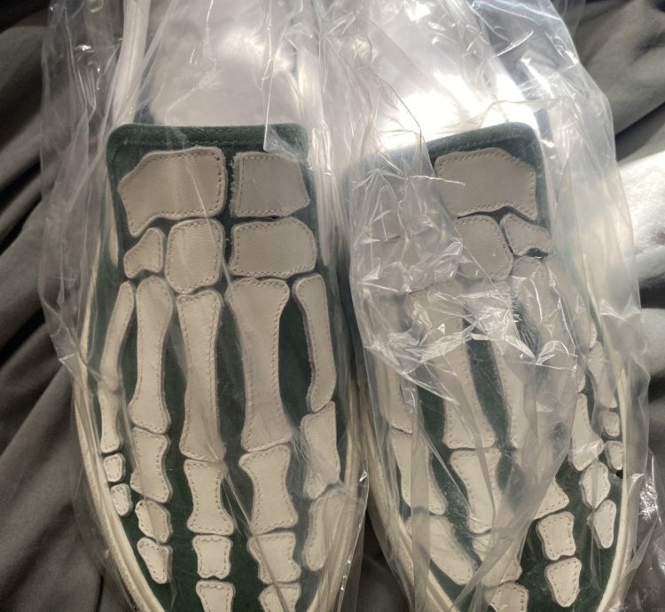Final Drop Green Amiri Slip On Skel Toes