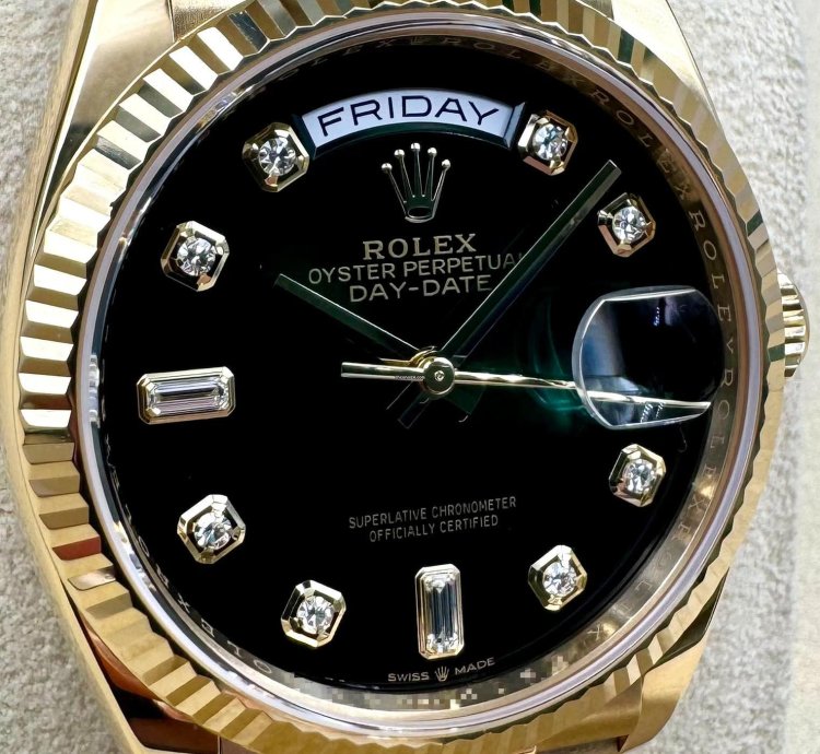 Rolex Day-date 36 36mm 128238 Green Ombre Diamond Dial Unworn 2023