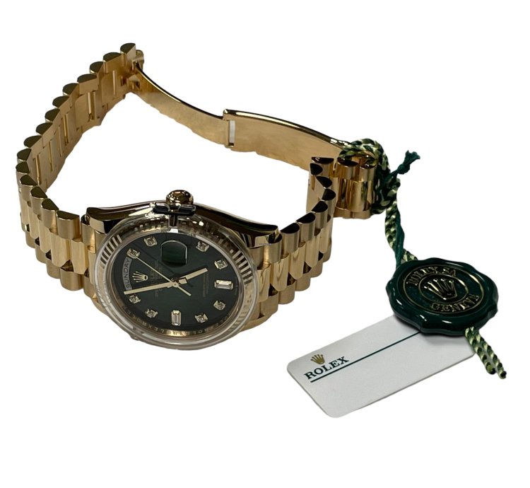 Rolex Day-date 36 36mm 128238 Ombre Green Diamond Dial Unworn Full Set 2022