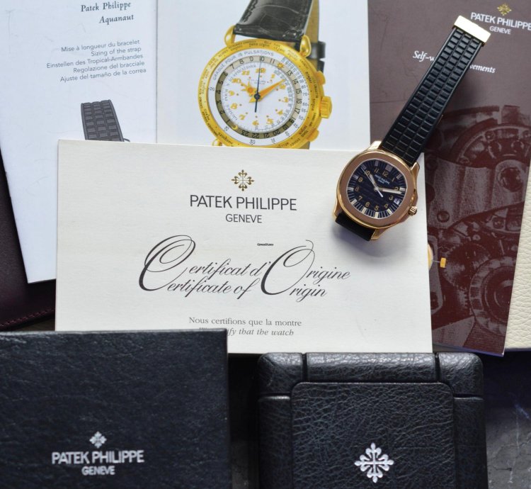 Patek Philippe Aquanaut Ref 5065j In Gelbgold Mit Box Und Papieren
