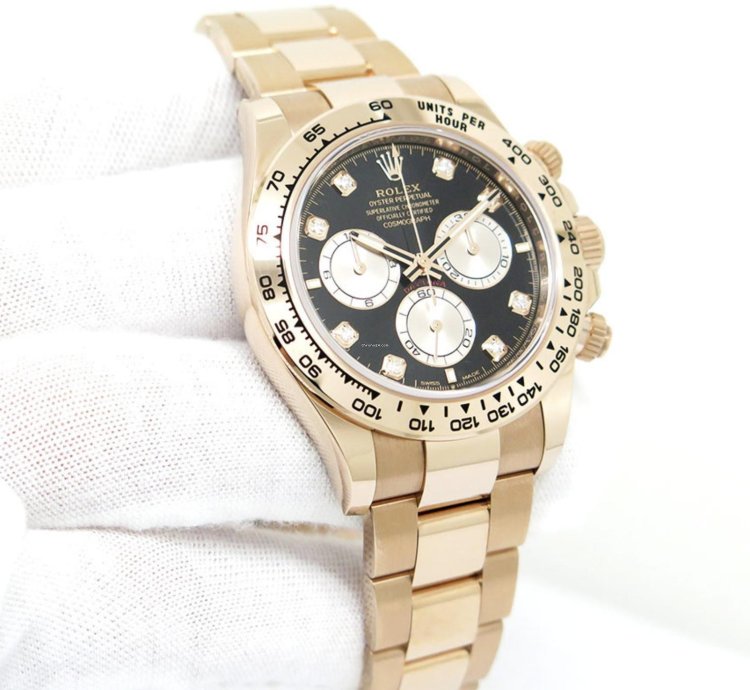 Rolex Daytona 126505 12 2024 Neu Black Diamond Schwarz Diamanten Full Set In Stock