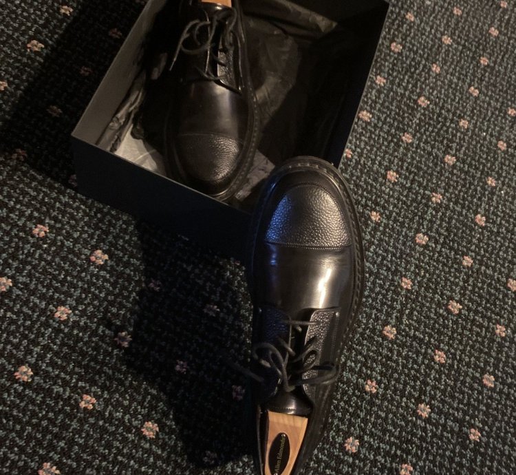 Hardior Black Leather Derby