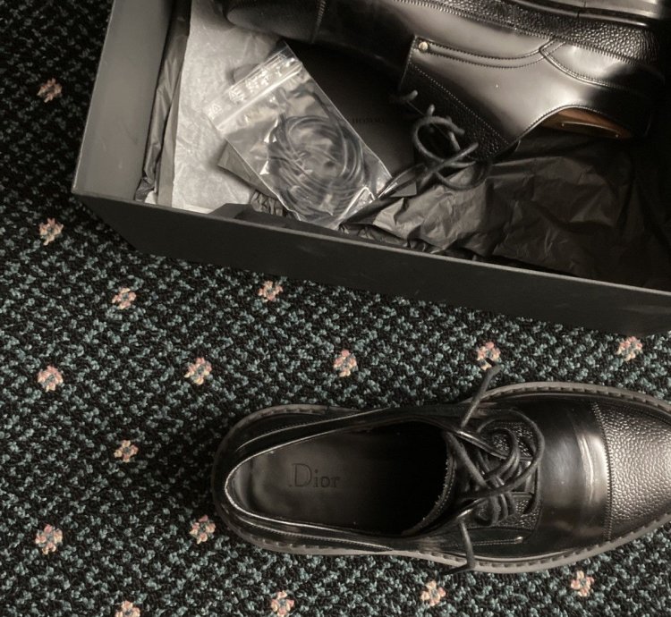 Hardior Black Leather Derby