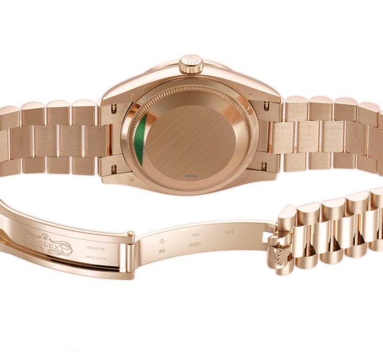 Rolex Day-date 36 36mm 18k Everose Gold President Diamond Bezel Mop Diamond Dial