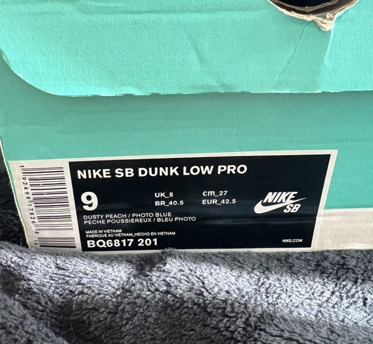 Nike Sb Dunk Low Dusty Peach Corduroy Sz 9