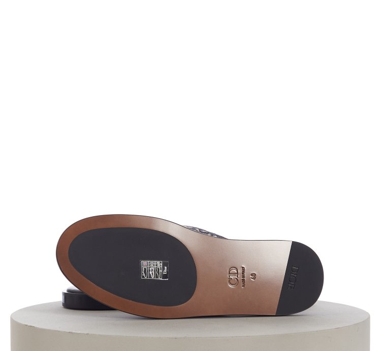 Indior Mule In Beige And Black Jacquard