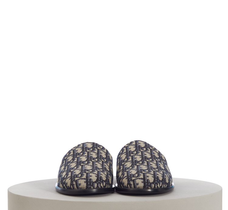 Indior Mule In Beige And Black Jacquard