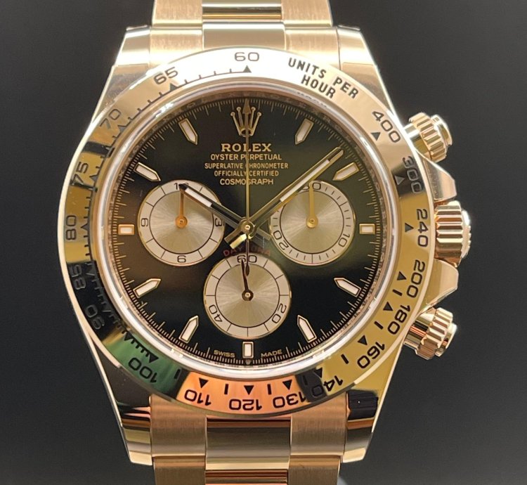 Rolex Daytona 126505 Rose Gold 18kt Black Sundust Dial New Unworn 2024 Full Set