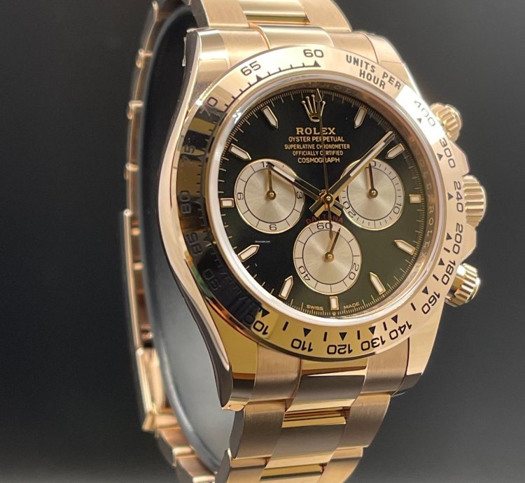 Rolex Daytona 126505 Rose Gold 18kt Black Sundust Dial New Unworn 2024 Full Set