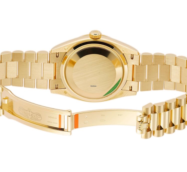 Rolex Day-date 36 36mm 18k Yellow Gold President Diamond Pav Rainbow Dial