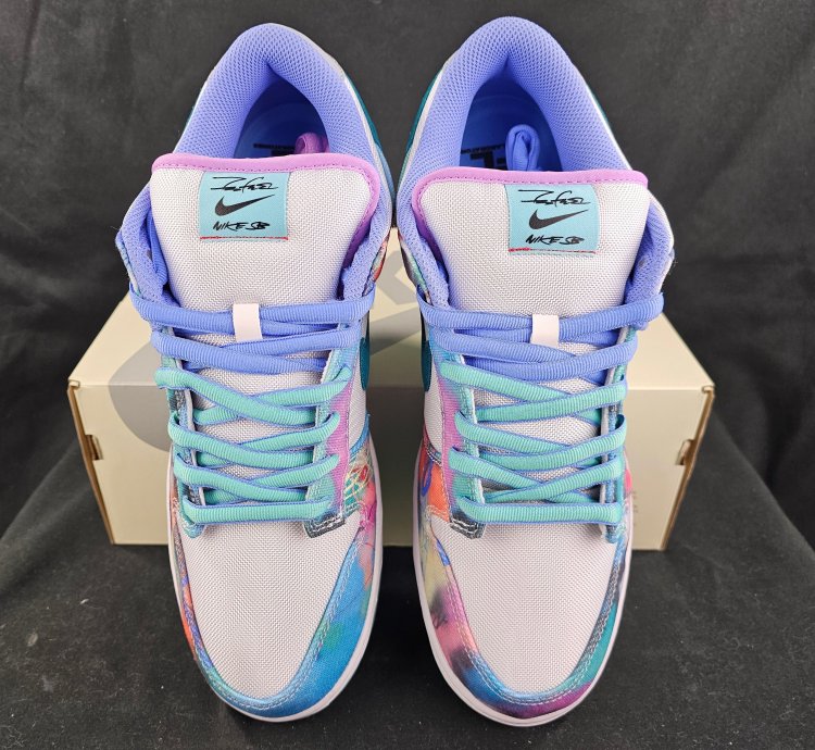 Nike Sb Dunk Low Futura Laboratories Bleached Aqua New