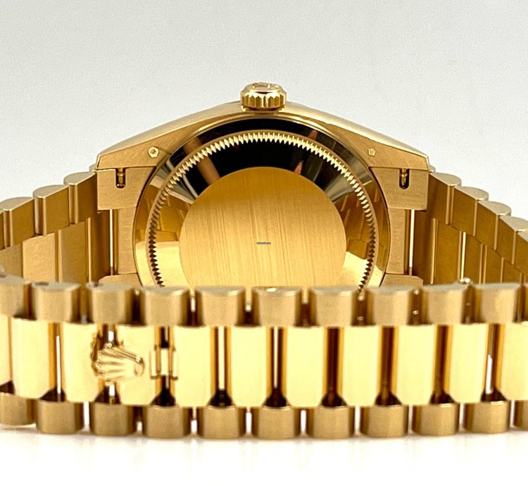 Rolex Day-date 36 36mm Champagne Diamond Dial Yellow Gold Bracelet 128238 Unworn 2023