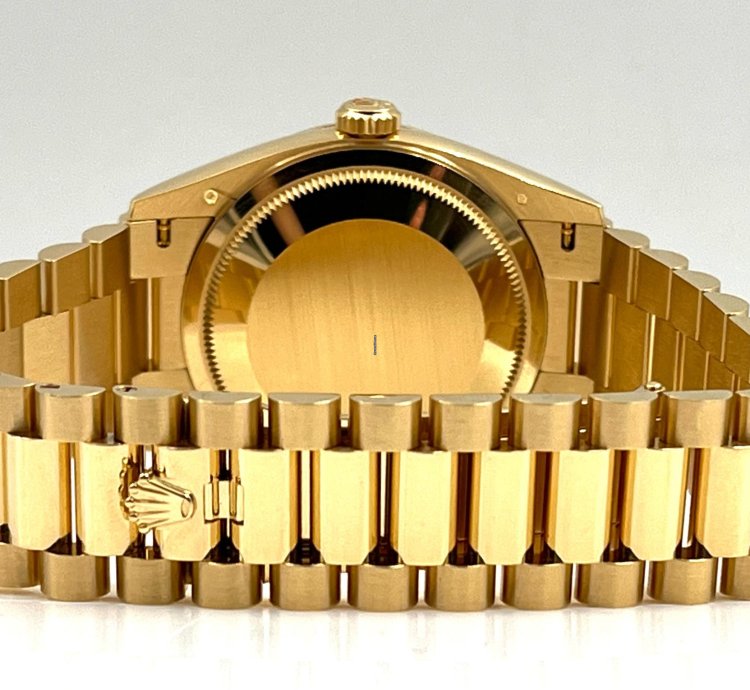 Rolex Day-date 36 36mm Champagne Diamond Dial Yellow Gold Bracelet 128238 Unworn 2023