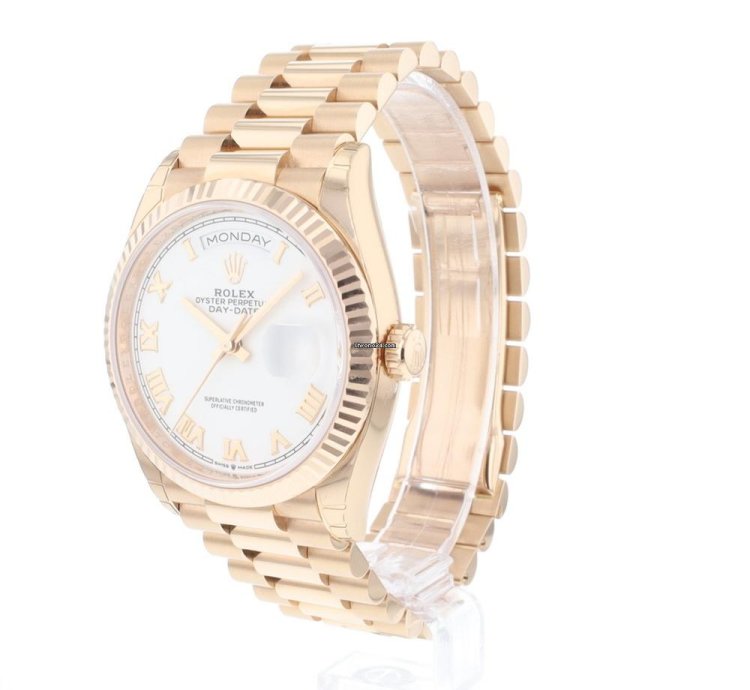 Rolex Day-date 36 36mm Everose Gold White Roman Dial New