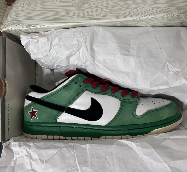 Nike Sb Dunk Low Heineken 2003 Size 9 5