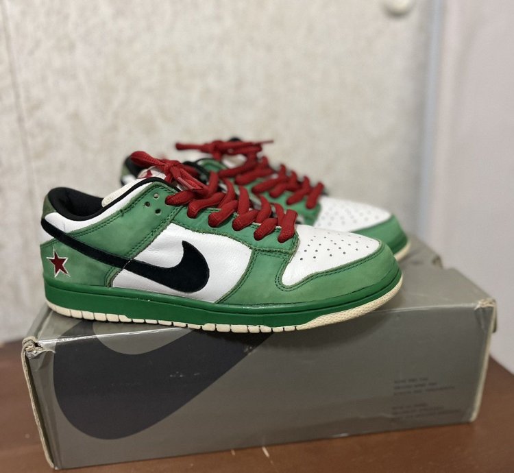 Nike Sb Dunk Low Heineken 2003 Size 9 5