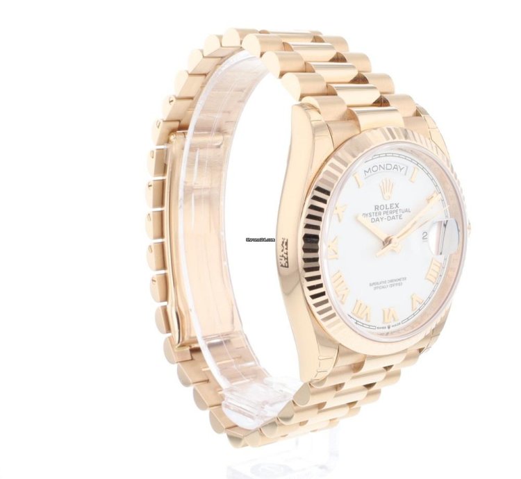 Rolex Day-date 36 36mm Everose Gold White Roman Dial New