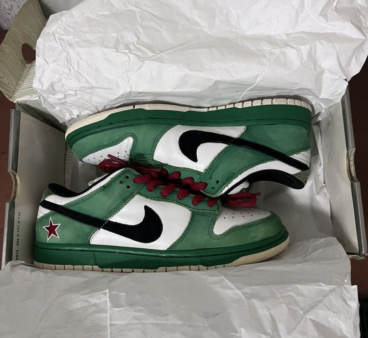 Nike Sb Dunk Low Heineken 2003 Size 9 5