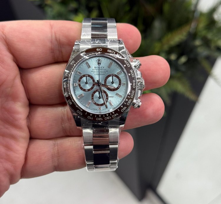 Rolex Daytona 126506 Ice Blue Baguette Dial Open Case Back 2024