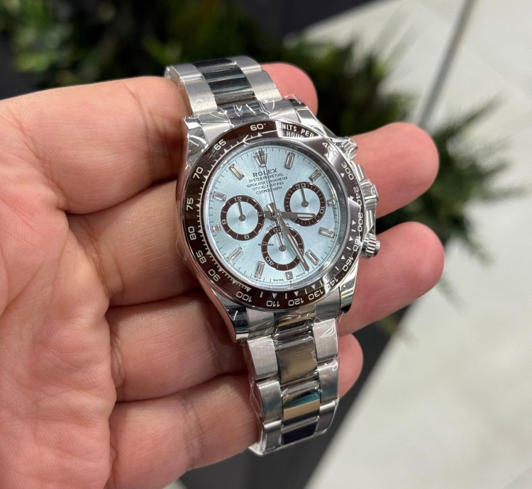 Rolex Daytona 126506 Ice Blue Baguette Dial Open Case Back 2024