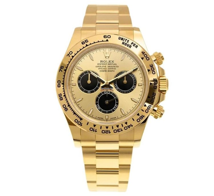 Rolex Daytona 126508 18k Yellow Gold Champagne Index Dial 40 Mm