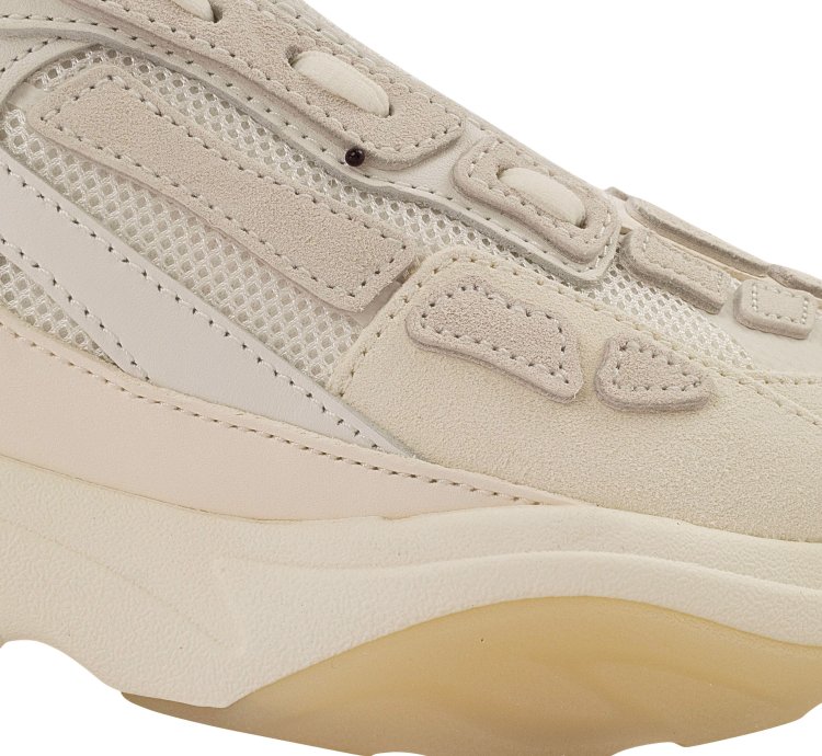 Mixed White Leather Bone Runner Sneakers Size 43