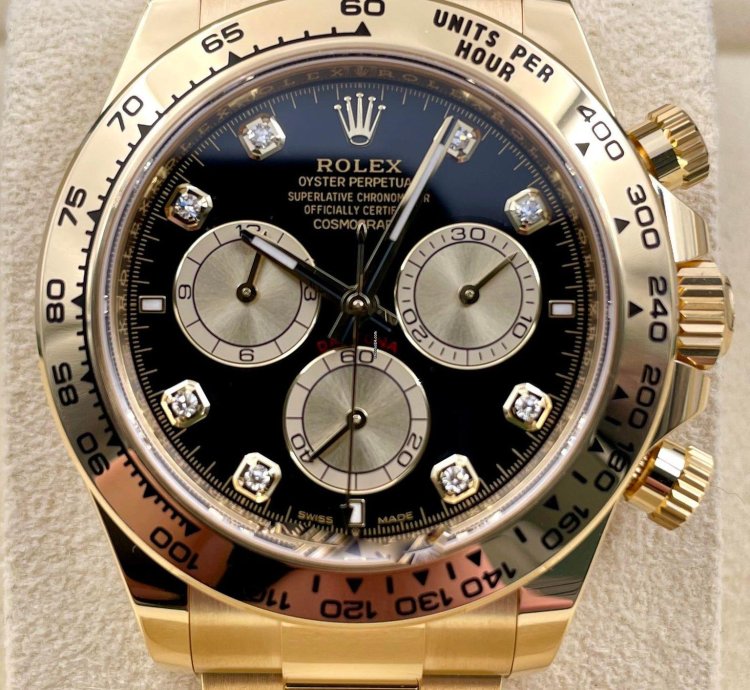 Rolex Daytona 126508 Yellow Gold Black Diamond Dial Unworn 2024
