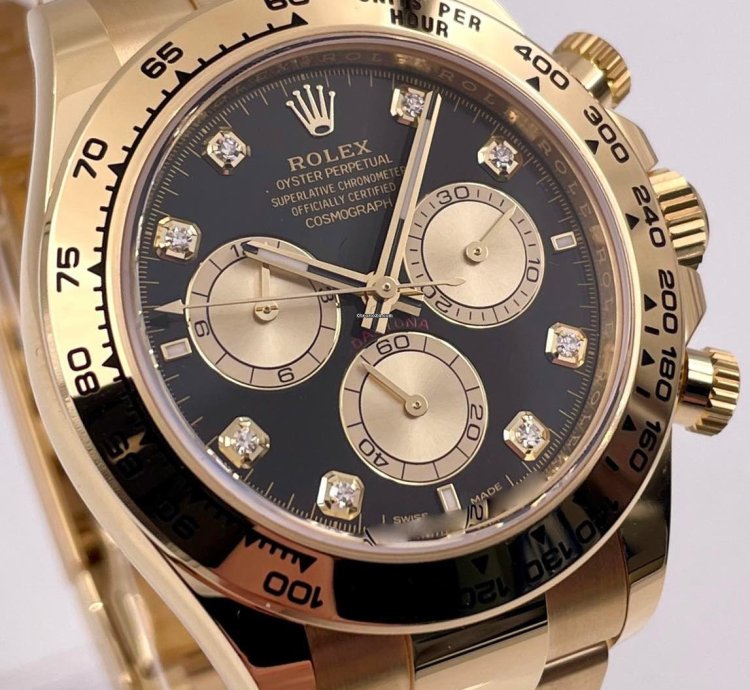 Rolex Daytona 126508 Yellow Gold Black Diamond Dial Unworn 2024