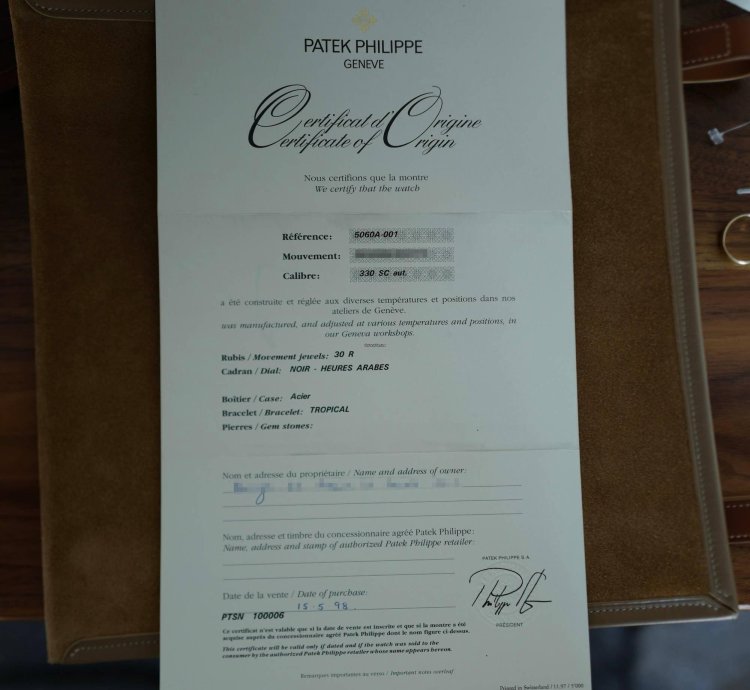 Patek Philippe Aquanaut Steel Aquanaut Ref 5060 With Original Papers