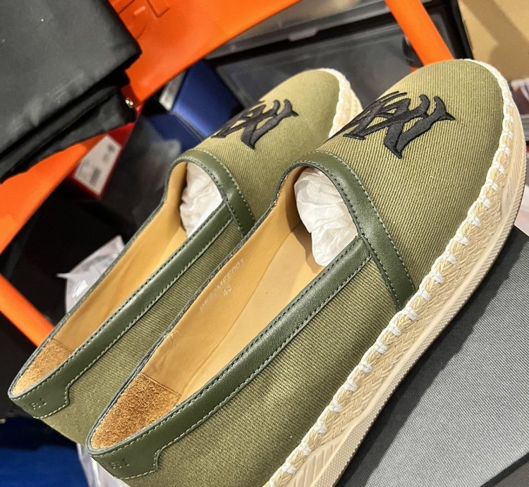 New Amiri Espadrille Slip On Military Green Shoes Size 43